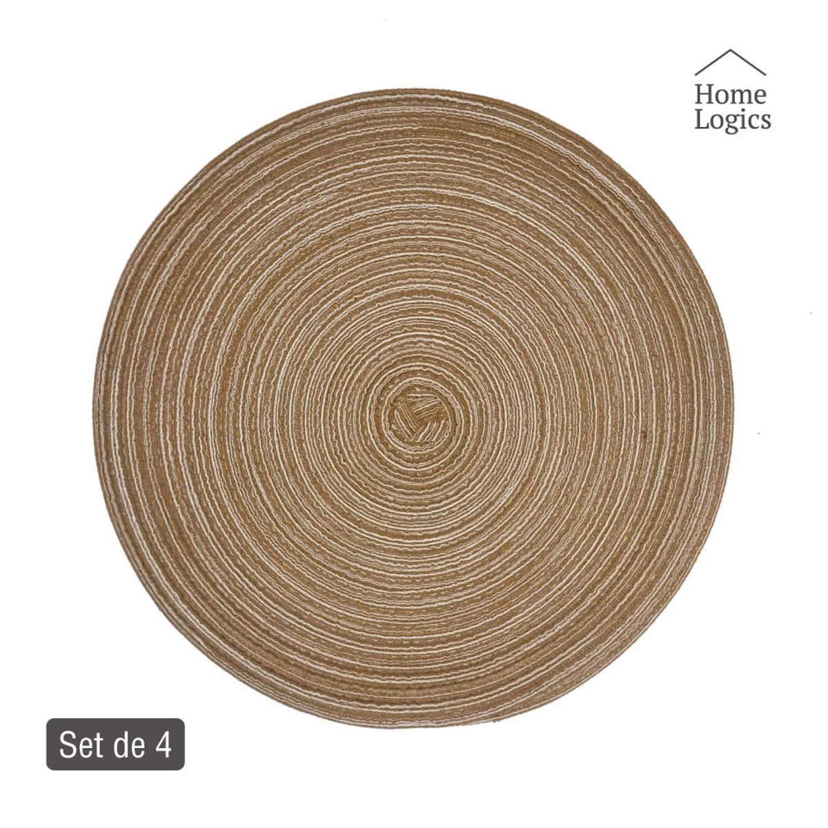 HOME LOGICS - Set 4 Individuales Decorativo Terra Tela Lavable Home Logics