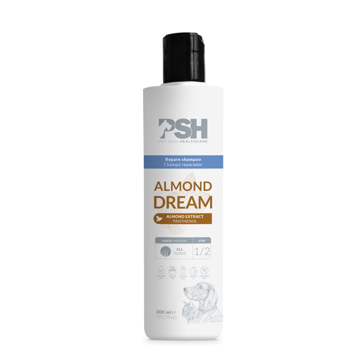 GENERICO - Shampoo Reparador para Mascotas Almond Dream PSH 300 ml