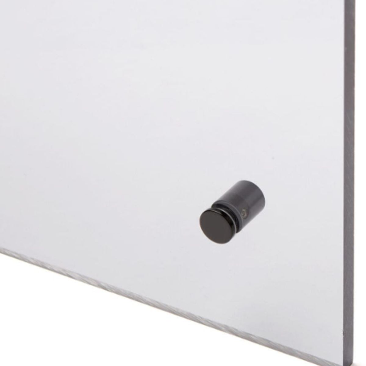 WINKO - Pizarra Incoloro 6mm 120cm x 90cm Vidrio Templado Herraje negro