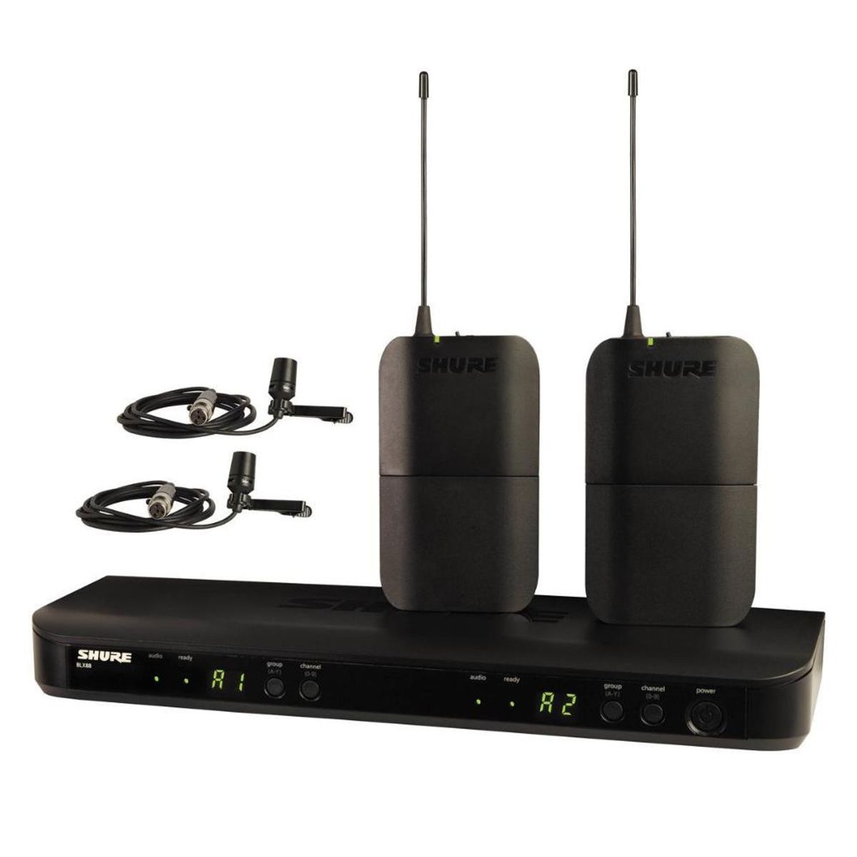 SHURE - Sistema Inalambrico Solapa Dual Shure BLX188CVL-H9 - Negro