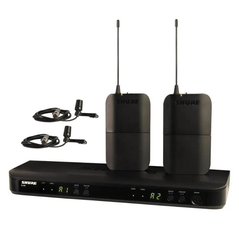 SHURE - Sistema Inalambrico Solapa Dual Shure BLX188CVL-H9 - Negro