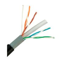 CABLE UTP CAT6 100 MTS, EXTERIOR 23 AWG, CCA. NEGRO