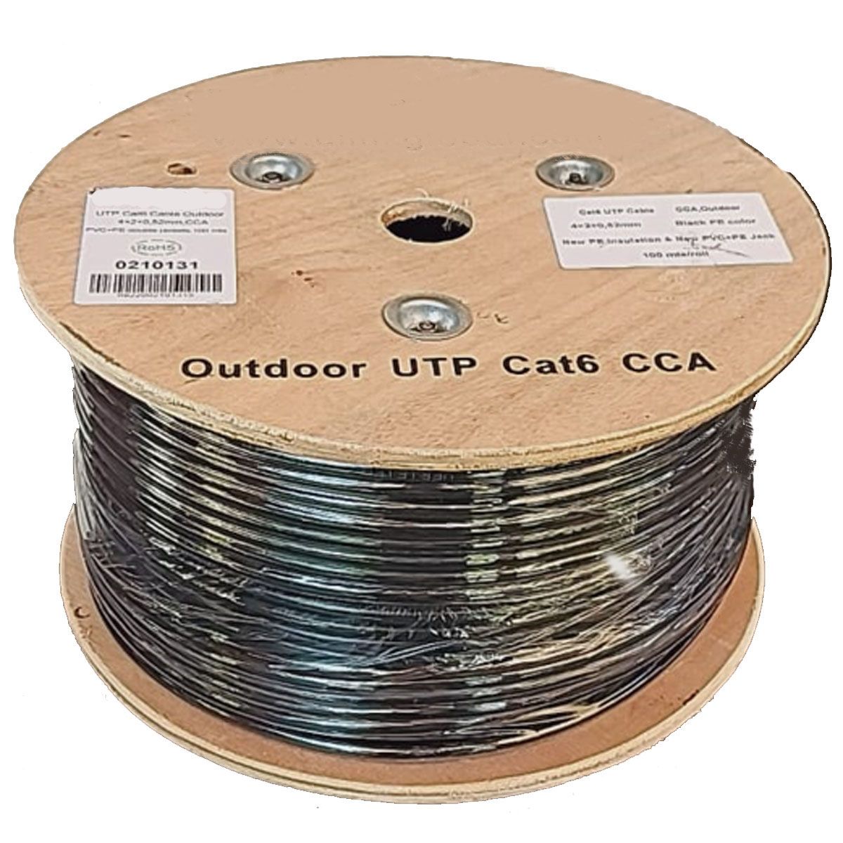 ULINK - CABLE UTP CAT6 100 MTS, EXTERIOR 23 AWG, CCA. NEGRO