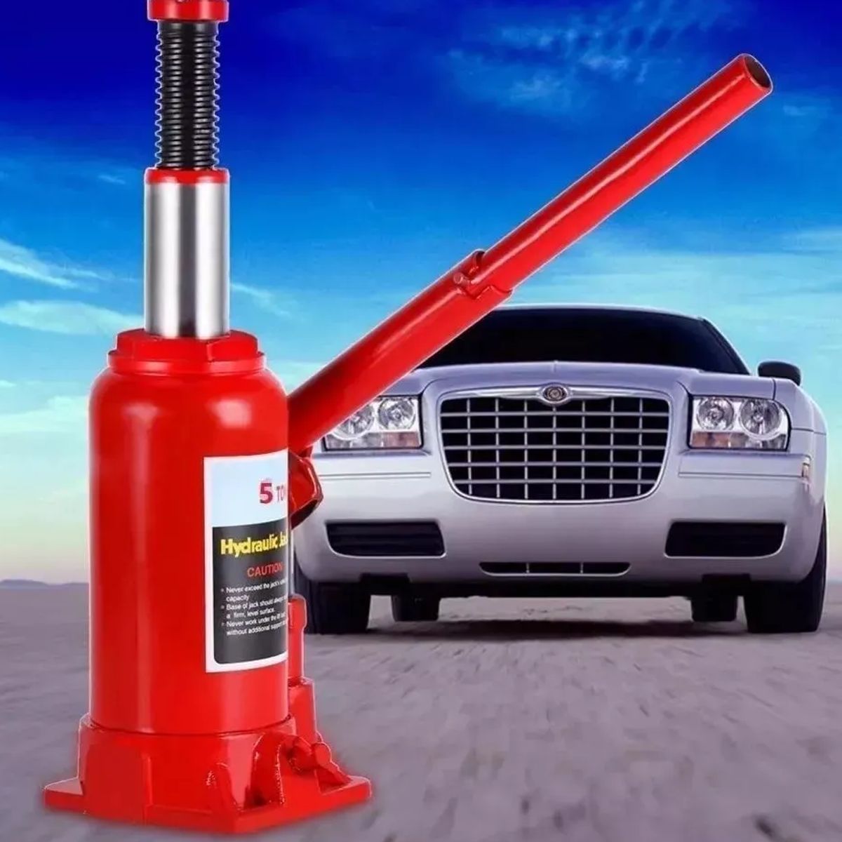 GENERICO - Gata Hidraulica Tipo Botella 5 Toneladas Gatos Hidraulicos