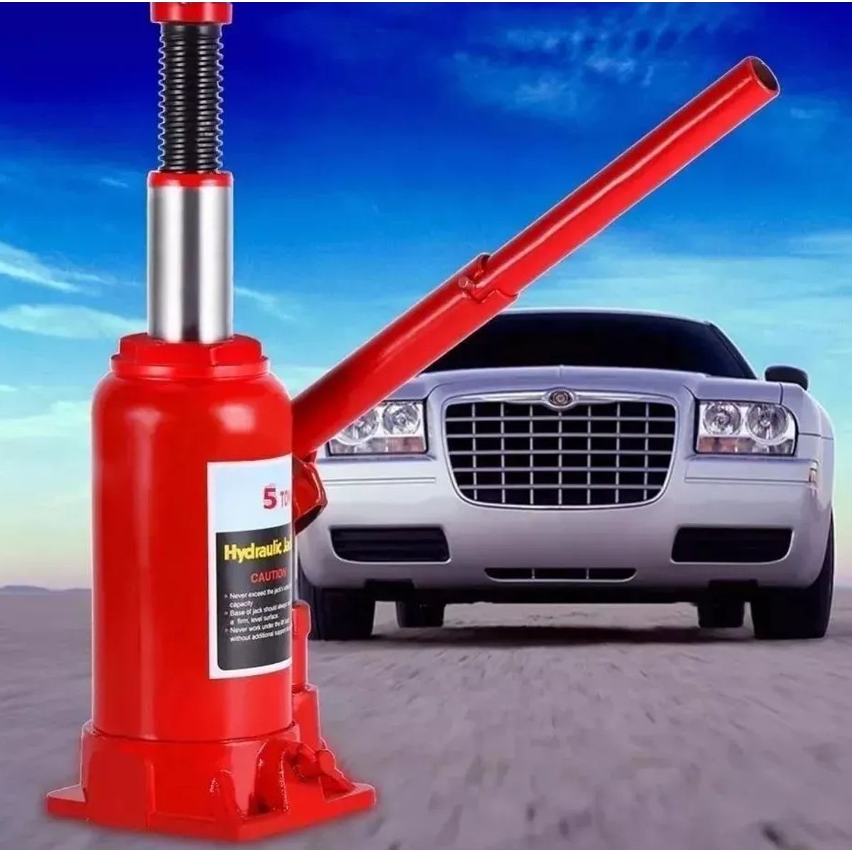 GENERICO - Gata Hidraulica Tipo Botella 5 Toneladas Gatos Hidraulicos