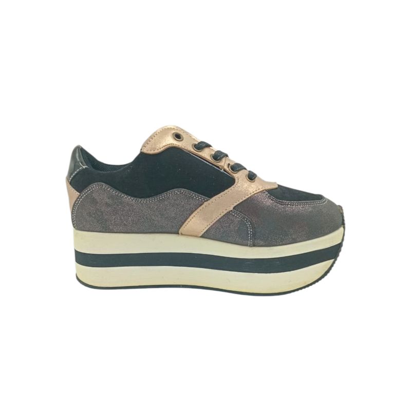 HERIEL - Zapatilla Negra Plataforma Mujer