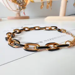 NAZ - Pulsera black and gold