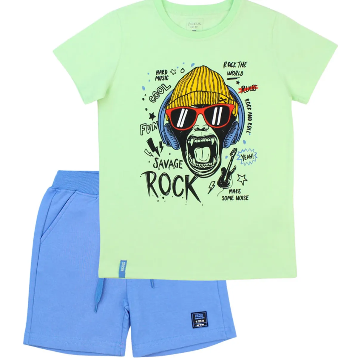 FICCUS - Conjunto Niño Day To Day 2610735 Verde Limón Ficcus