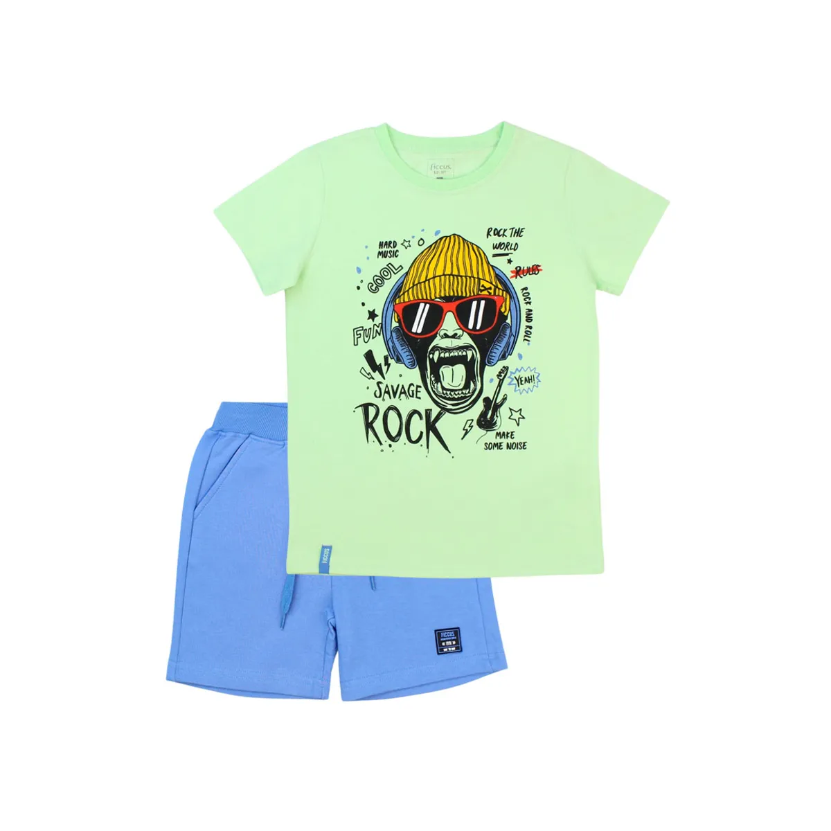 FICCUS - Conjunto Niño Day To Day 2610735 Verde Limón Ficcus