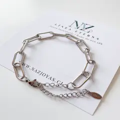 NAZ - Pulsera eslabones plateada