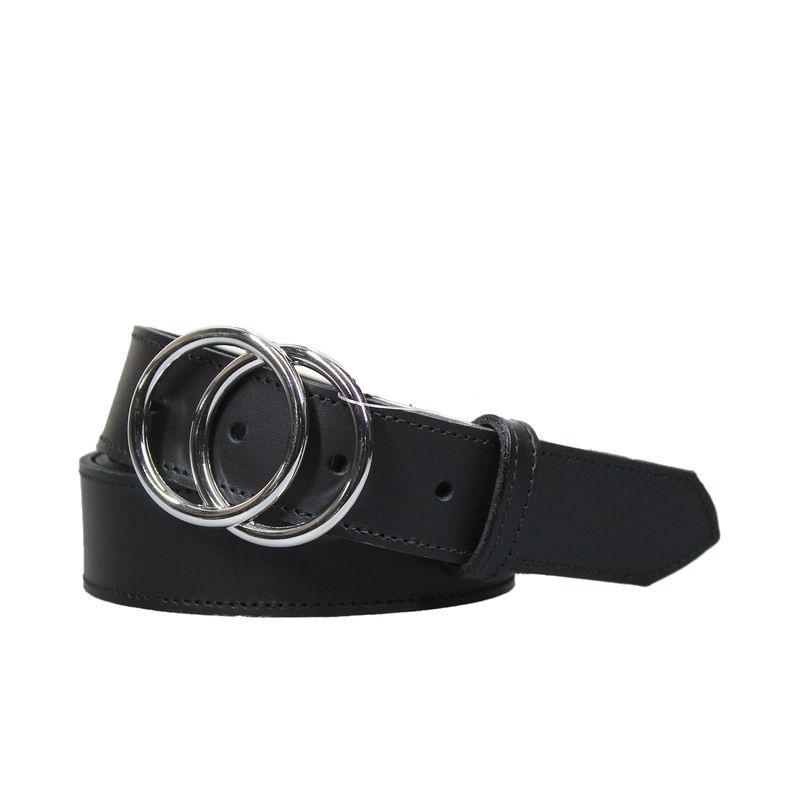 NICOLETTA - Cinturón Malvarrosa negro