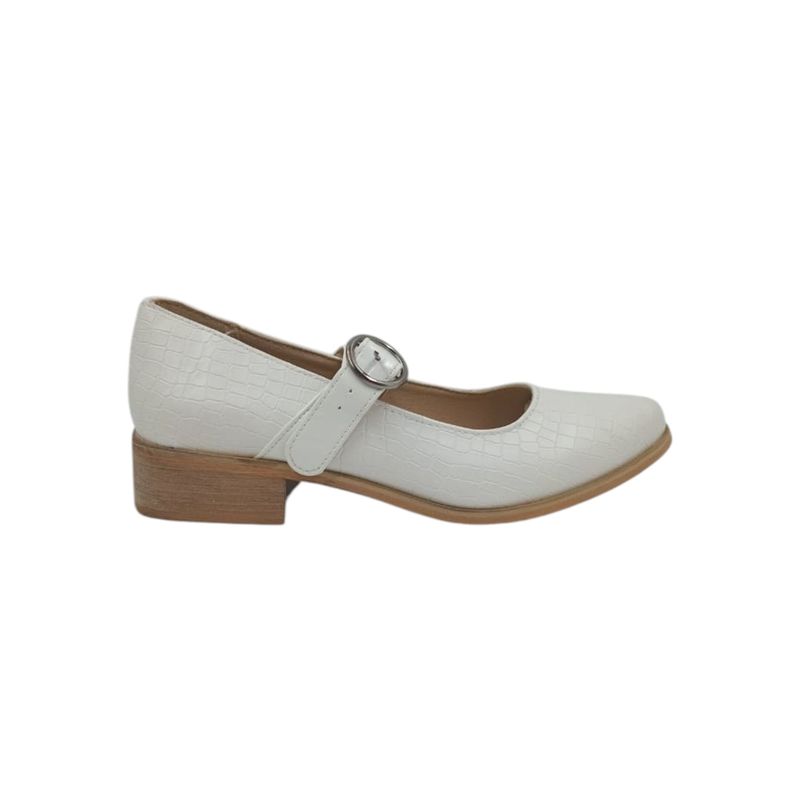 HERIEL - Zapato Blanco Bajo Mujer