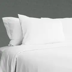 TEXTIL SUPER - SÁBANAS 2 PLAZAS BLANCAS 100% ALGODÓN