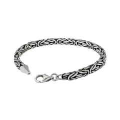 JB JOYAS BARON - Pulsera de Plata Esterlina 925 Bizantino desde 17gr.