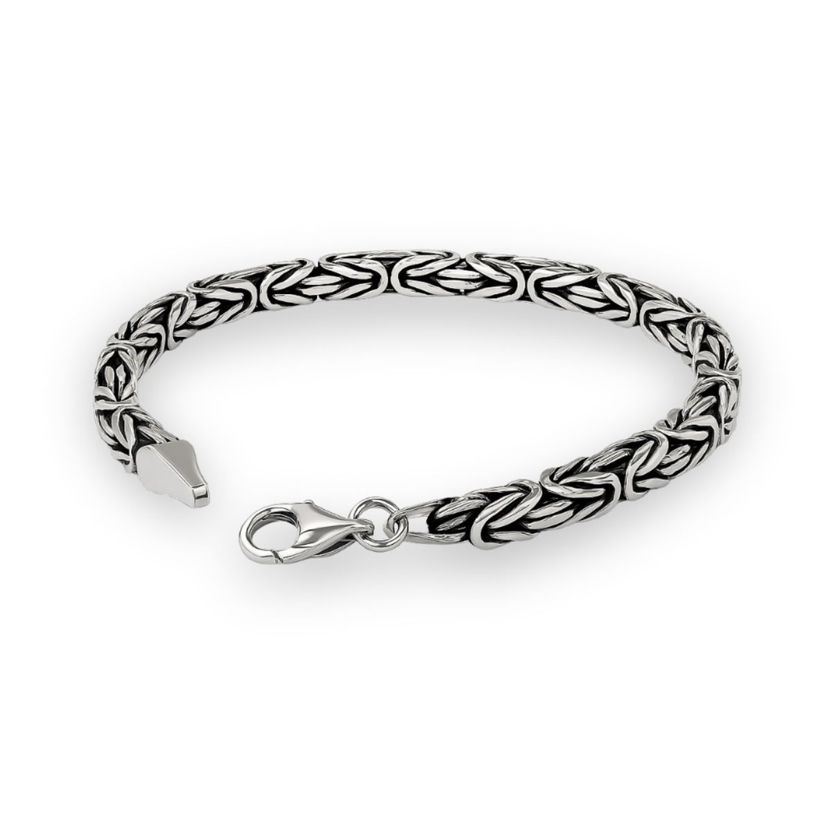 JB JOYAS BARON - Pulsera de Plata Esterlina 925 Bizantino desde 25gr.