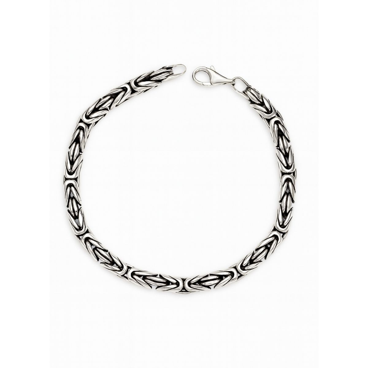 JB JOYAS BARON - Pulsera de Plata Esterlina 925 Bizantino desde 26gr.
