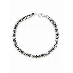JB JOYAS BARON - Pulsera de Plata Esterlina 925 Bizantino desde 26gr.