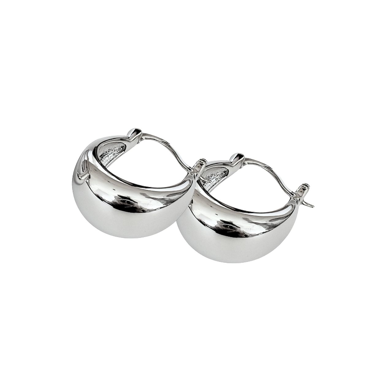 JB JOYAS BARON - Aros de Plata Esterlina 925 Argollas Bote