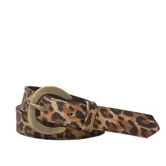 NICOLETTA - Cinturón Cuero Genuino Tigridia leopardo