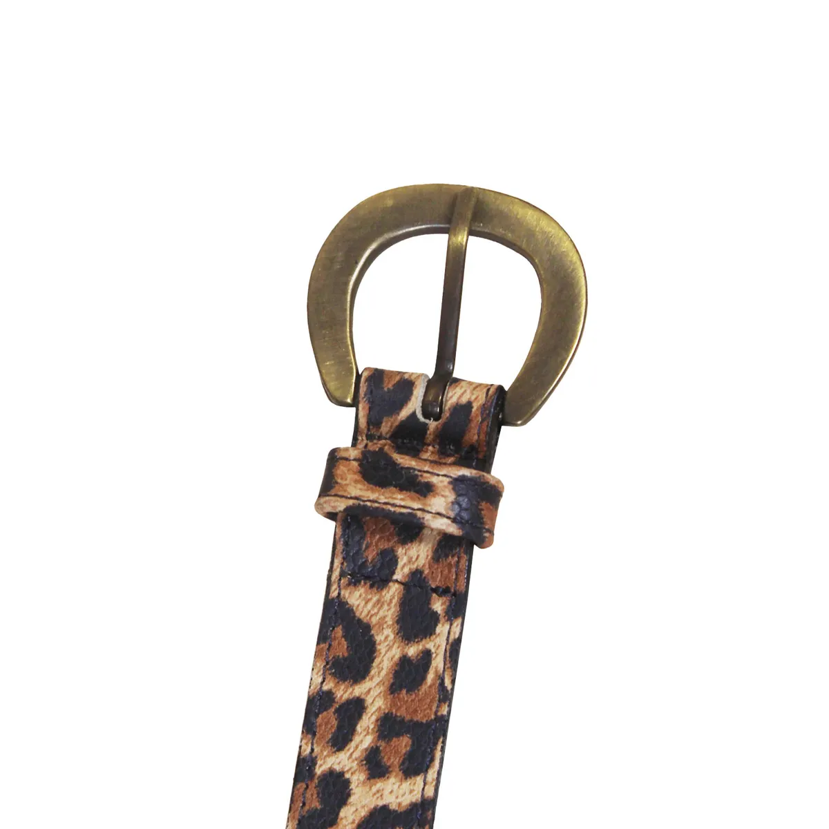 NICOLETTA - Cinturón Cuero Genuino Tigridia leopardo
