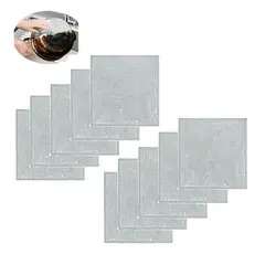 GENERICO - Pack 10 Paño Fibra Metálica Reusable Limpieza Cocina 30x30cm