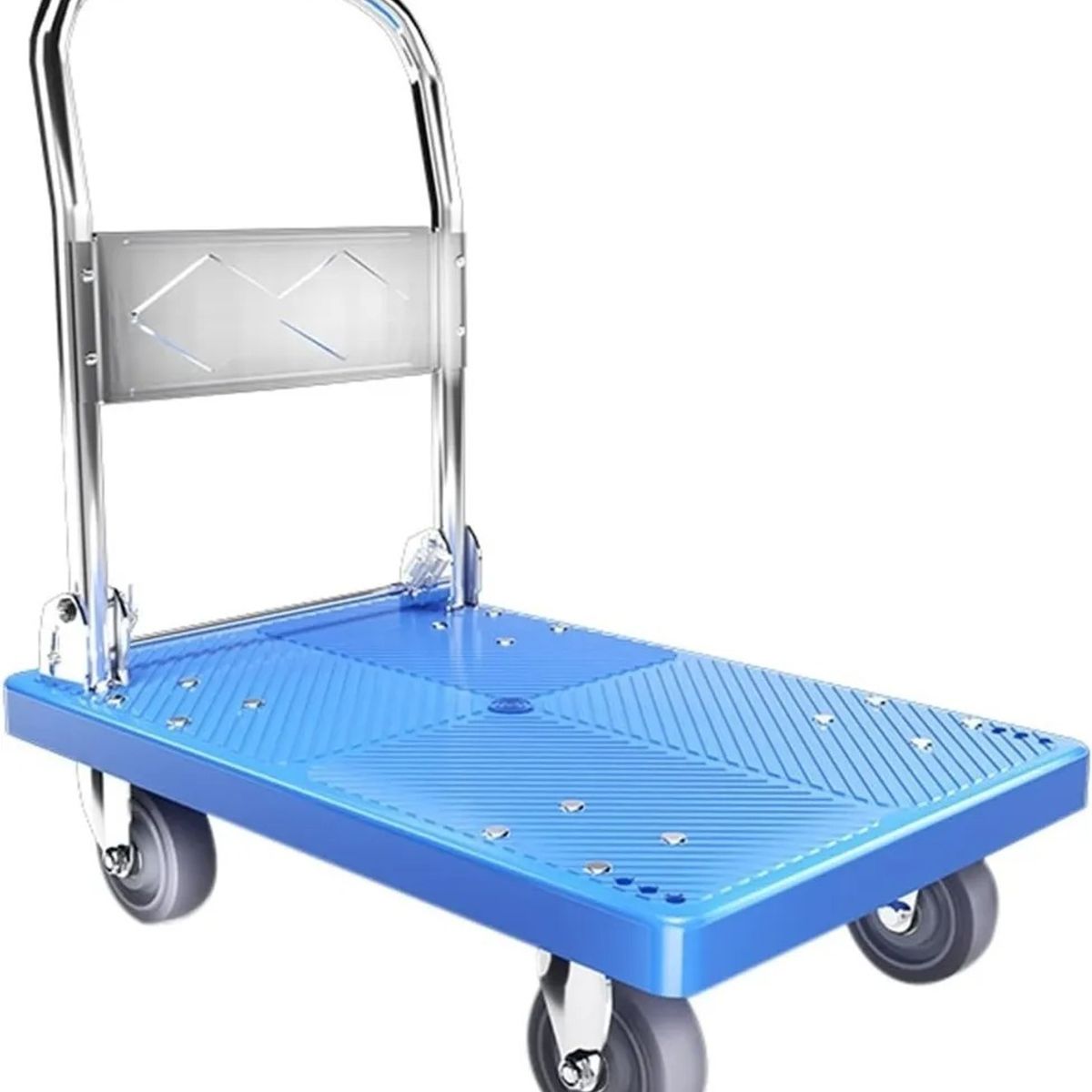 RAGNAR - Carro De Carga Plegable 300kg De Plástico 4 Ruedas Con Freno