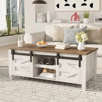 MESA DE CENTRO RUSTICA CON CUBIERTA MADERA