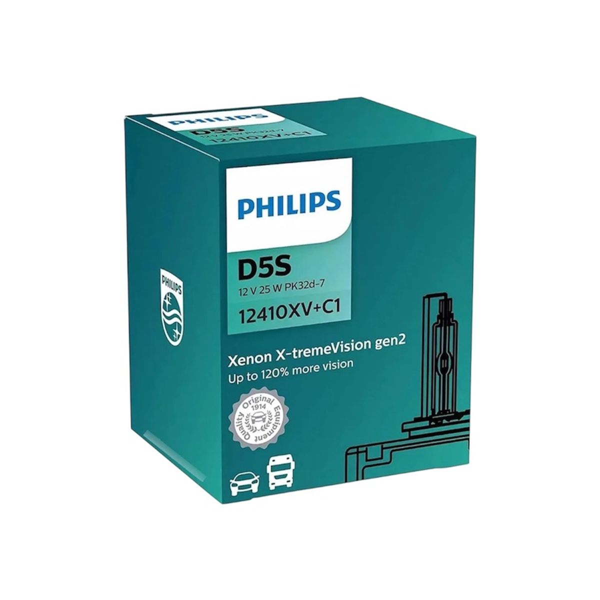 PHILIPS - Ampolleta Xenon D5s X-tremevision Gen2 150% Más Luz