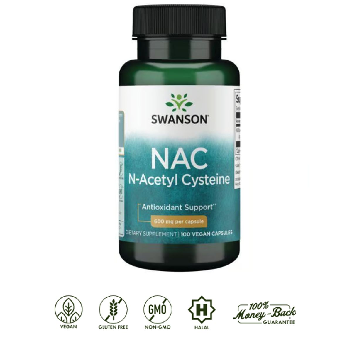 SWANSON - N-acetyl Cysteine Swanson 600 mg 100 Capsulas