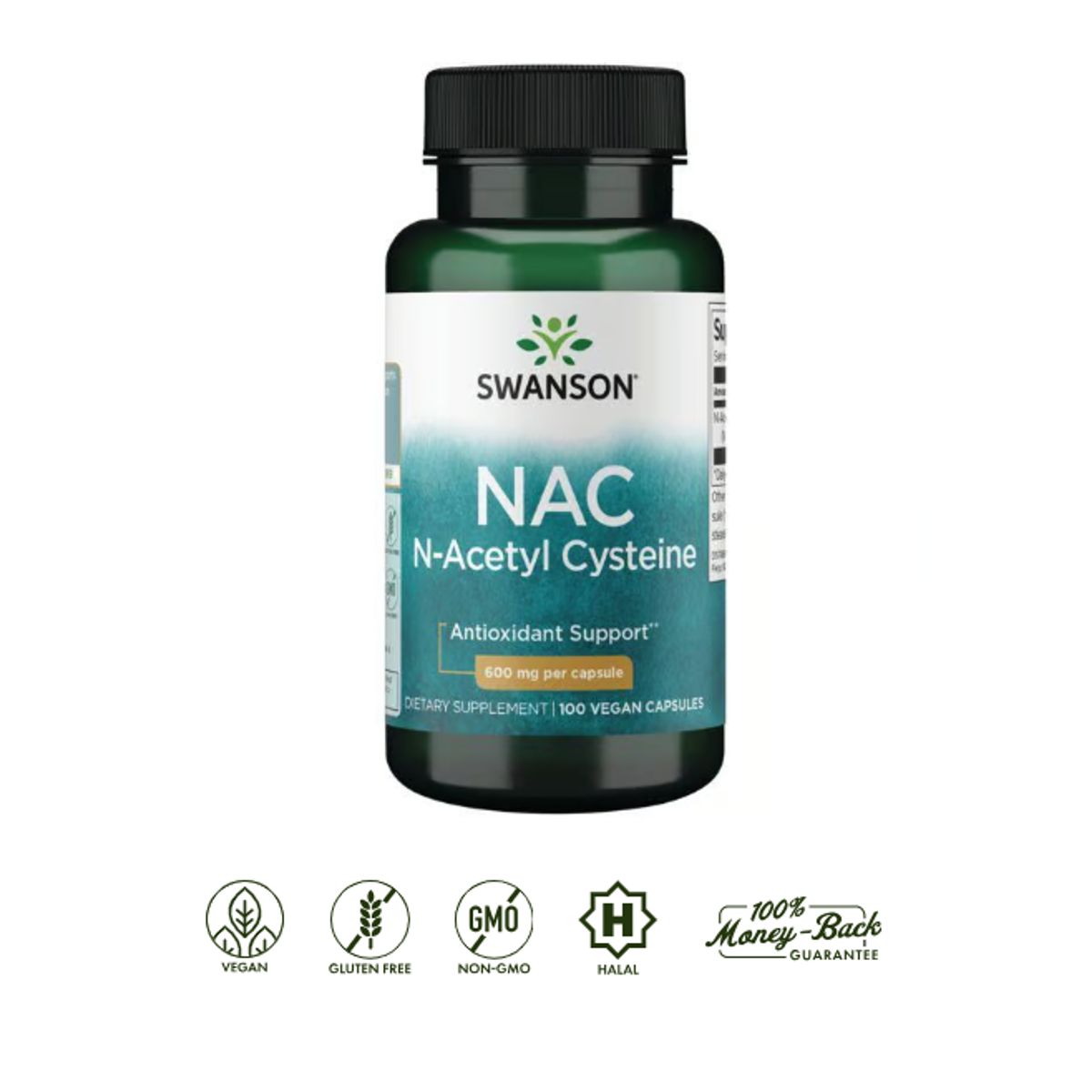 SWANSON - N-acetyl Cysteine Swanson 600 mg 100 Capsulas