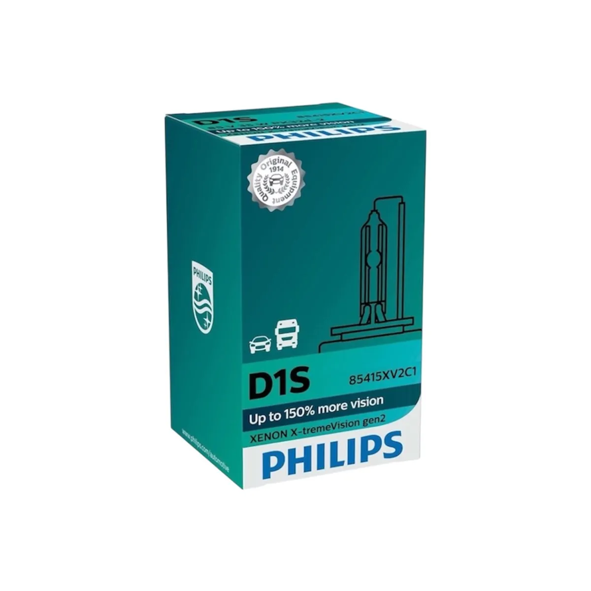 PHILIPS - Ampolleta Xenon D1s X-tremevision Gen2 150% Más Luz