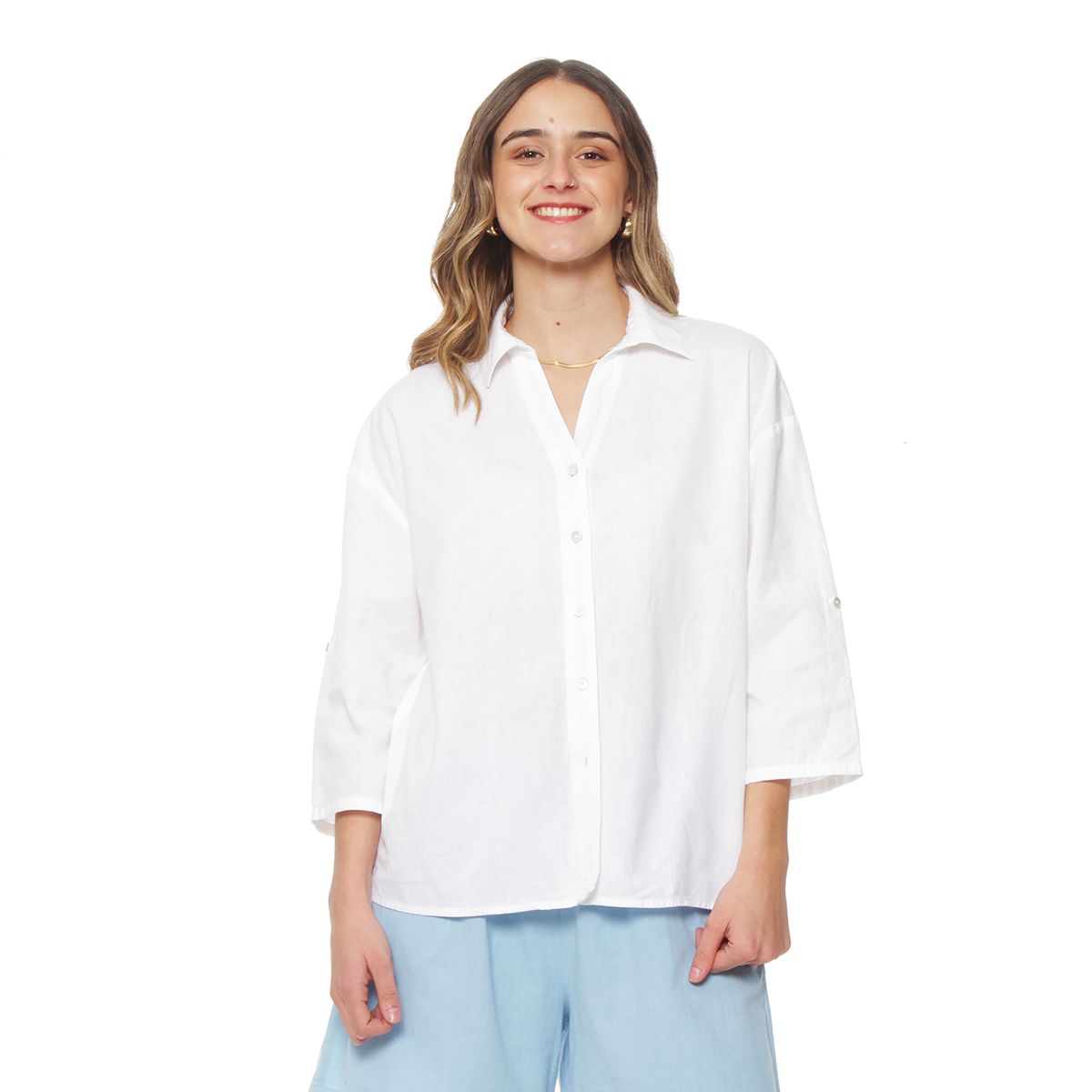 WADOS - BLUSA MANGA LARGA ABOTONADA EN EL DELANTERO