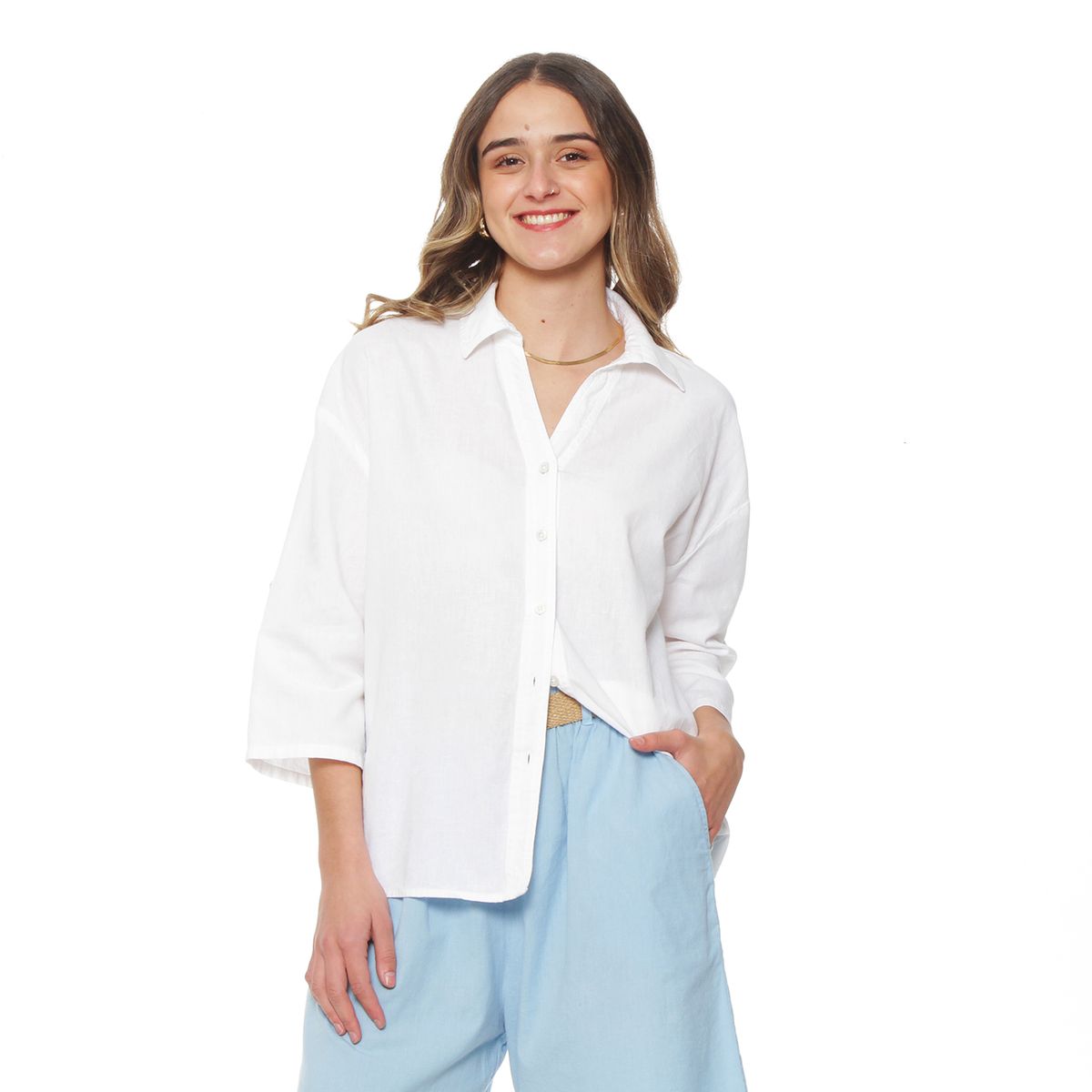 WADOS - BLUSA MANGA LARGA ABOTONADA EN EL DELANTERO