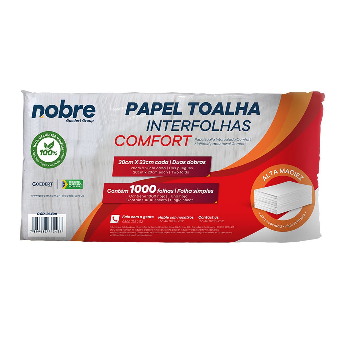 NOBRE - Toalla Interfoliada 1000 Hojas