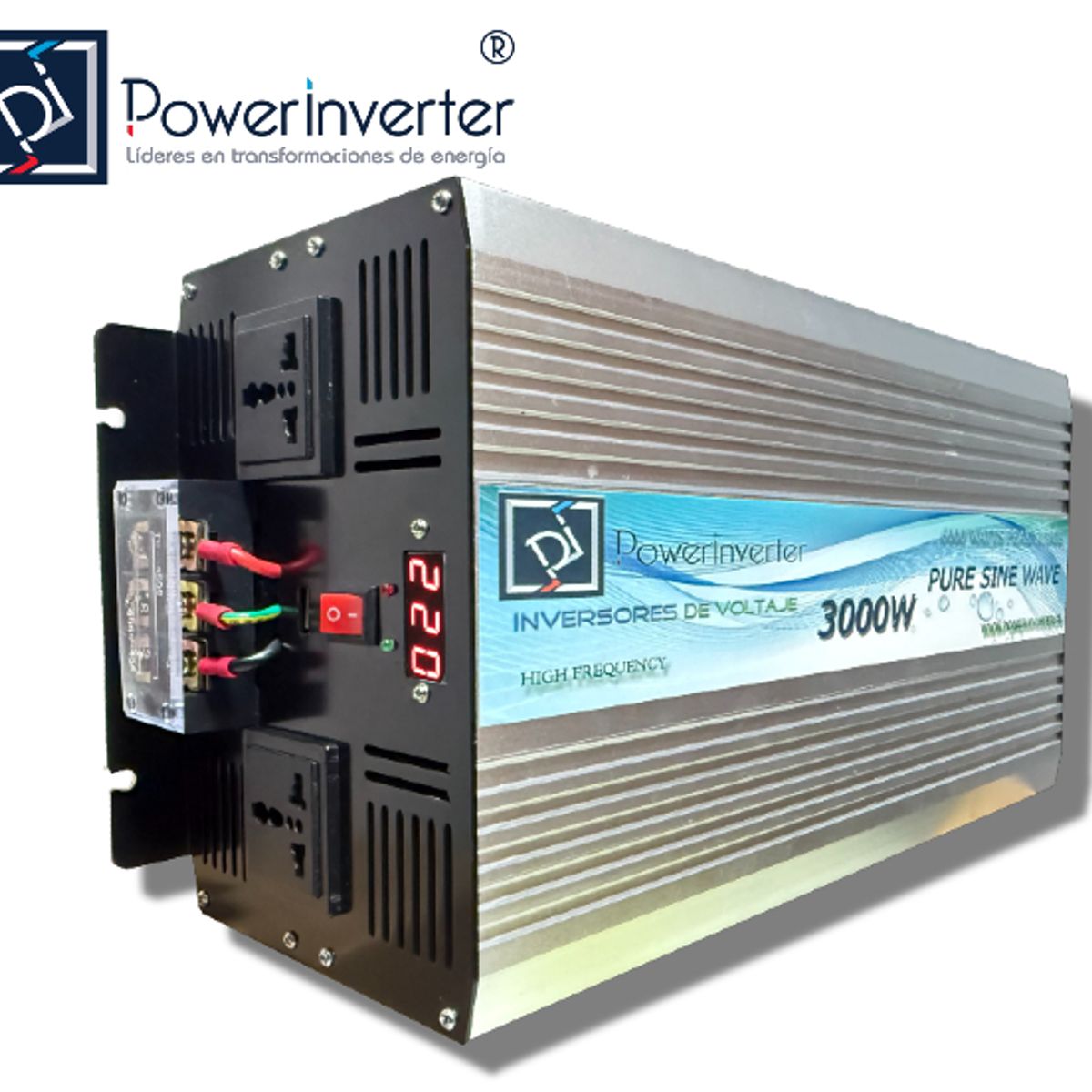 GENERICO - INVERSOR DE VOLTAJE 12VDC220VAC 3000W PSW - USB
