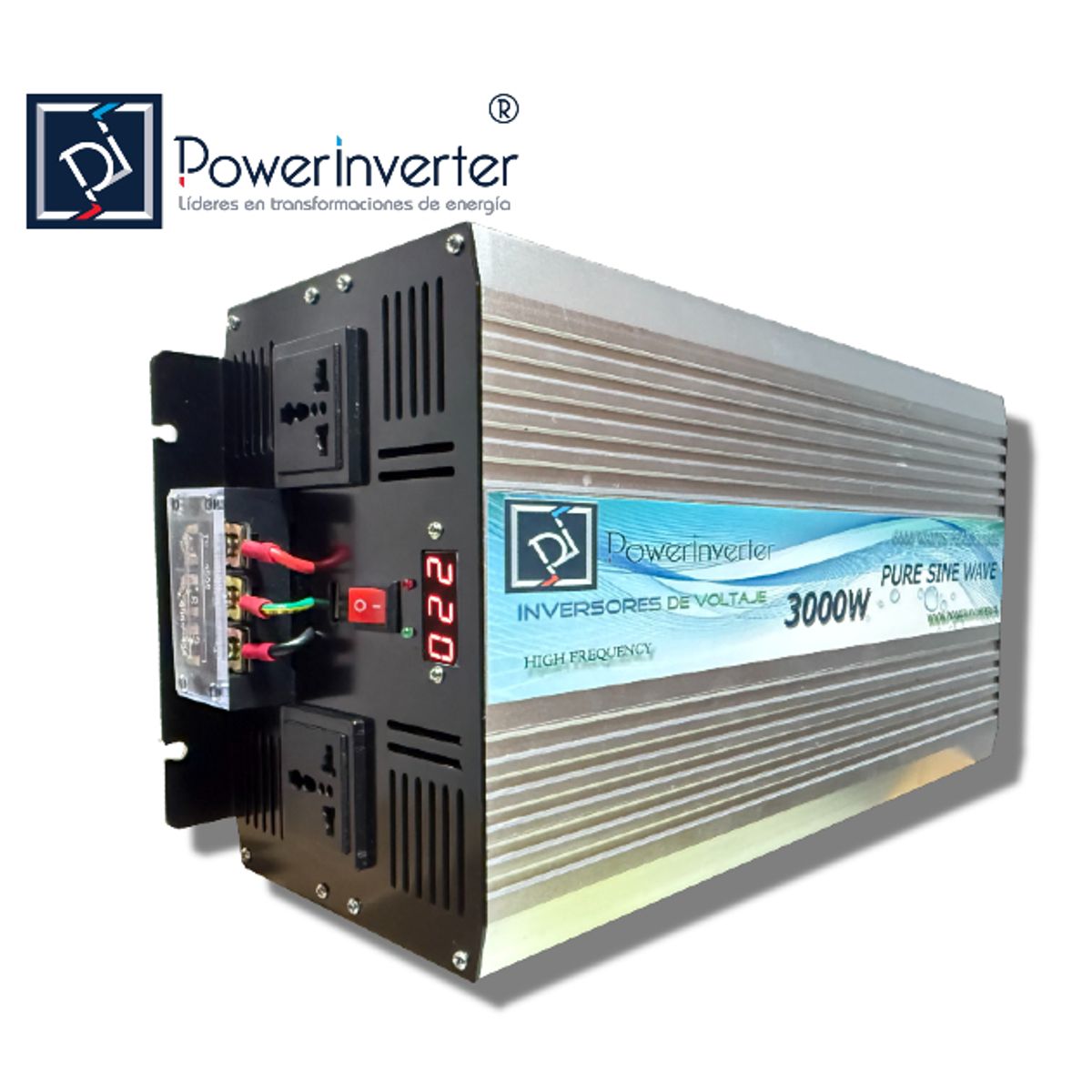 GENERICO - INVERSOR DE VOLTAJE 12VDC220VAC 3000W PSW - USB
