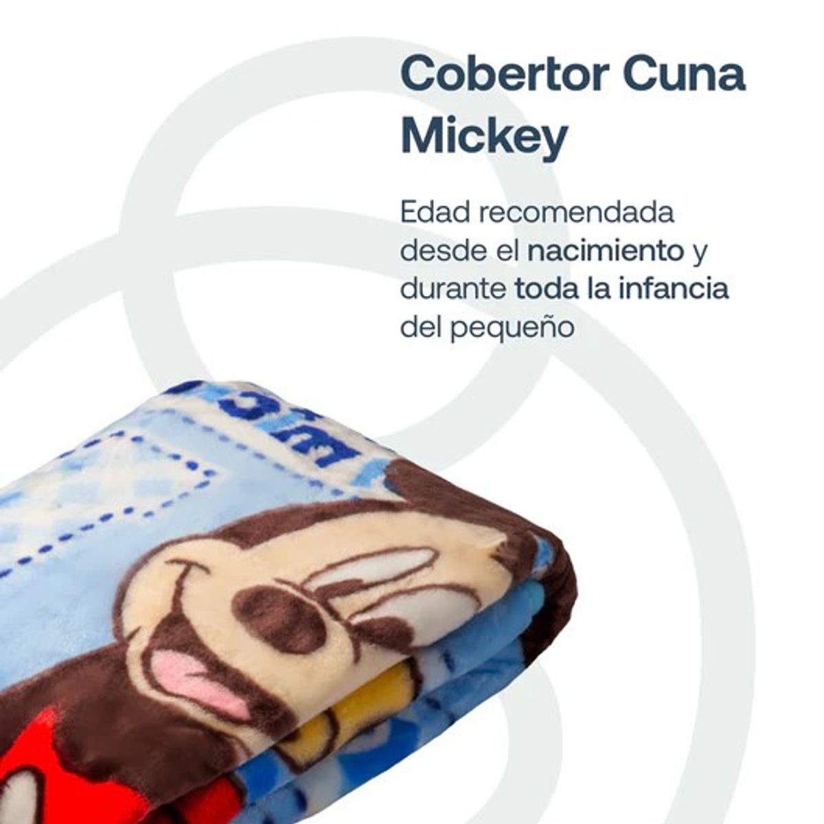 DISNEY - Cobertor Cuna Mickey Celeste