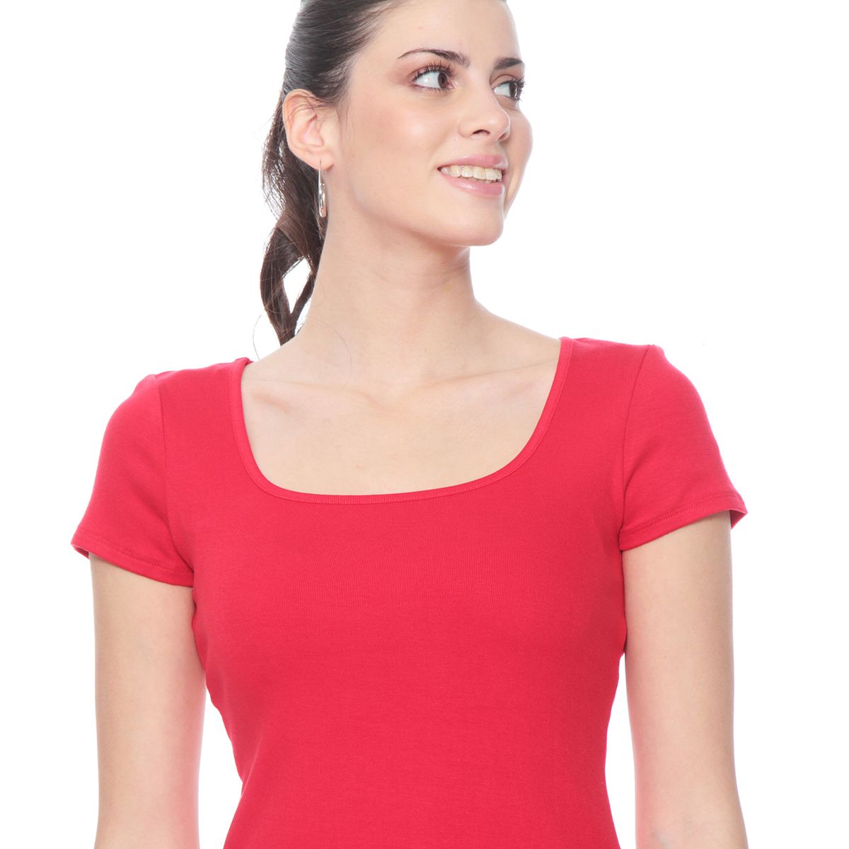 WADOS - POLERA MANGA CORTA SOLIDA ESCOTE CUADRADO