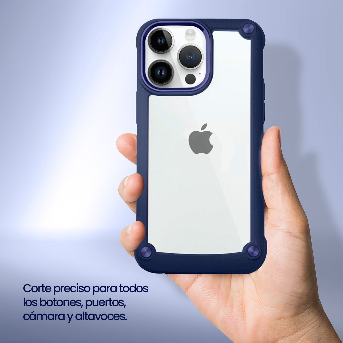 KBOD - Carcasa Anti Golpes Reforzada Kbod Iron Case Para iPhone 16 Pro Max Azul