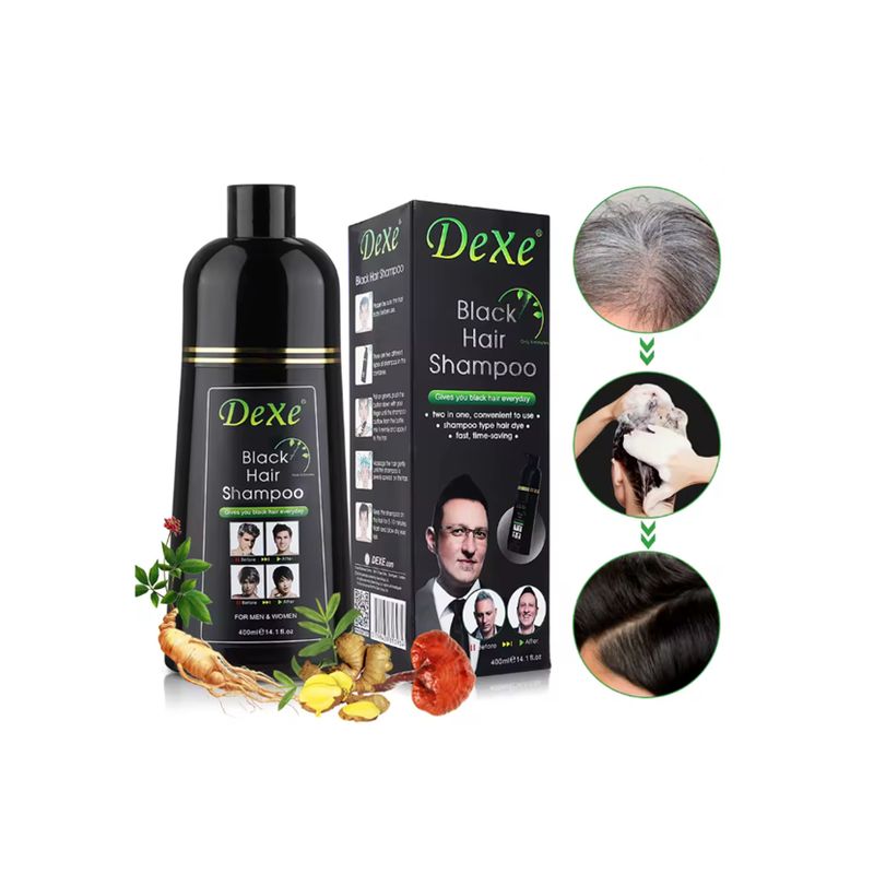 GENERICO - Shampoo Colorante Tinte Rápido Canas 400 Ml Black
