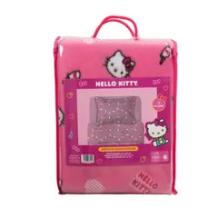 GENERICO - Juego de sabana polar infantil Hello Kitty 1.5 plaza