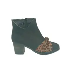 HERIEL - Botín Negro Print Mujer