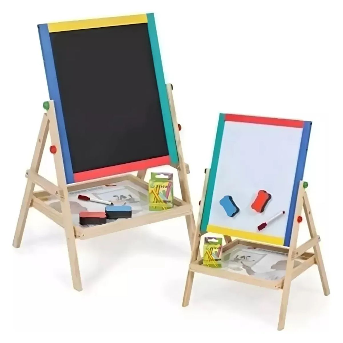 GENERICO - Pizarra Atril Para Niño Magnética Doble Tiza Y Plumón