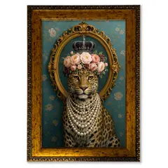 GENERICO - Leopardo Majestuoso con Flores