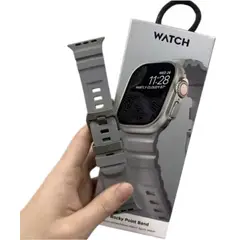 GENERICO - Correa de silicona deportiva para iWatch Ultra 2 Apple Watch Gris Oscuro