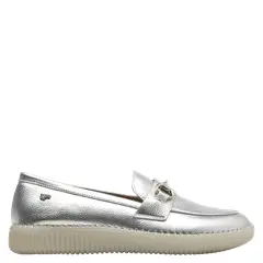 16 HRS - Mocasin Mujer Casual Plateado