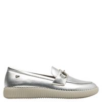 Mocasin Mujer Casual Plateado