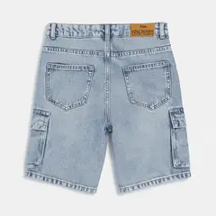 KIBOU - Shorts Bermuda Cargo Jean Denim Casual Con Estilo