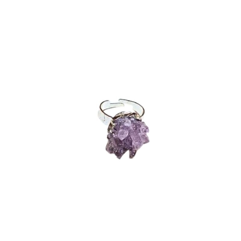 GENERICO - Anillo de Amatista Natural - Joya de Meditación e Intuición