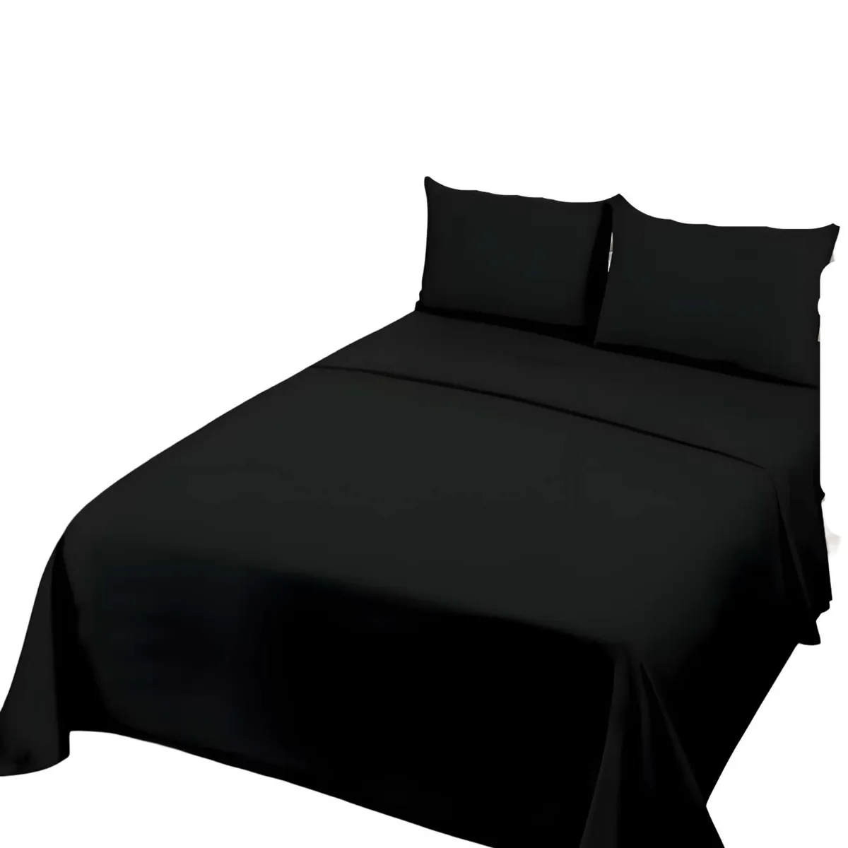 GENERICO - JUEGO DE SABANAS 2 PLAZAS NEGRO